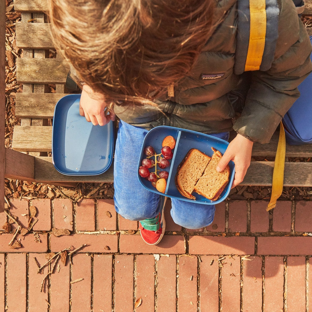 Bamboo Rectangular Bento Lunch Box - Royal Blue