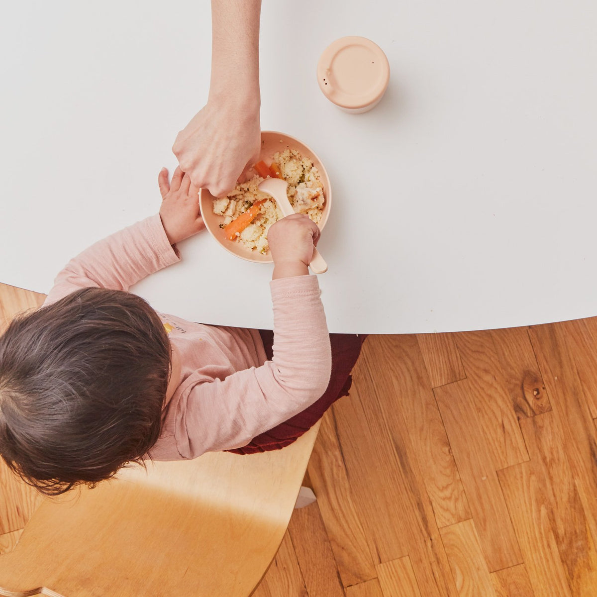 Bamboo Baby Feeding Bowl - Blush